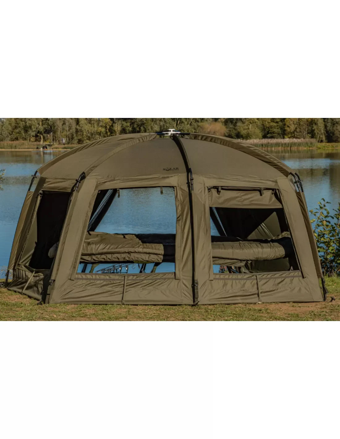 Système de bivvy Solar Sp Uni Spider (comprend un tapis de sol zippé et un panneau d'infiltration)
